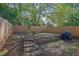 Fenced backyard with mature trees and a grill, perfect for outdoor entertaining at 1021 Windy Oaks Se Ct, Smyrna, GA 30080