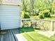 Outdoor patio with artificial turf, metal furniture, and privacy fencing at 635 Sw Queen Sw St, Atlanta, GA 30310