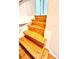 Close-up view of the wooden staircase at 635 Sw Queen Sw St, Atlanta, GA 30310