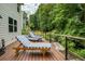 Back deck featuring lounge chairs perfect for enjoying the scenic backyard at 6765 Creek View Ln, Cumming, GA 30041