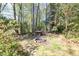 A cozy backyard with a fire pit and seating area at 1878 Suwanee Roberts Ct, Lawrenceville, GA 30043