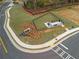 Aerial view of new community dog park with bench seating and landscaping at 1032 Sutherland Lane (Lot 47), Lawrenceville, GA 30043