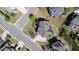 Birds-eye view of the neighborhood highlighting property lines, streets, and nearby homes at 147 Johnston Farm Ln, Woodstock, GA 30188
