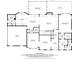 Detailed first floor plan showcasing layout with the kitchen, breakfast nook, screened porch, and main bedroom at 7700 Dunvegan Close, Atlanta, GA 30350