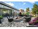 Inviting outdoor lounge with a fire pit, comfortable seating, and scenic views at 3107 Peachtree Ne Rd # 1403, Atlanta, GA 30305