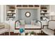 Cozy seating area with custom bookshelves, decorative mirror, and ample natural light at 2479 Peachtree Ne Rd # 1805, Atlanta, GA 30305
