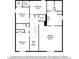 Upstairs floor plan showcases bedroom sizes and bathroom locations at 180 Cleburne, Acworth, GA 30101