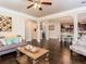 Spacious living room with hardwood floors, neutral colors, and open layout at 180 Cleburne, Acworth, GA 30101