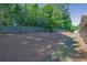 Large backyard with a wooden fence providing privacy and a grassy area at 308 Jessica Way, Canton, GA 30114