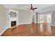 Spacious living room with hardwood floors and a fireplace at 308 Jessica Way, Canton, GA 30114