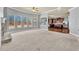 Open-concept living room and kitchen with stainless steel appliances and granite countertops at 2603 Dayview Ln, Atlanta, GA 30331