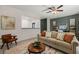 Inviting living room with comfortable seating, ceiling fan, and stylish decor for a cozy atmosphere at 4277 Arcadia Dr, Decatur, GA 30034