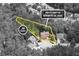 Aerial view of the home showcasing its placement on a large, private lot at 150 Fitzroy Ln, Acworth, GA 30101