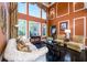Sophisticated living room with high ceilings, large windows, and classic furniture at 50 S Underwood Dr, Covington, GA 30016