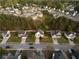 Picturesque aerial view of a Gathering-friendly neighborhood with diverse home styles and well-kept lawns, creating a welcoming community at 1389 Shadow Creek Ave, Hampton, GA 30228