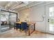 Basement area featuring access to the outside, painted ceilings and light colored flooring at 2155 Old Dallas Rd, Marietta, GA 30064