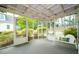 Charming screened porch with room for seating and views of the lush backyard and trees at 2155 Old Dallas Rd, Marietta, GA 30064
