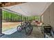 Covered patio area perfect for storage with string lights and a seating area at 335 Birkdale Dr, Fayetteville, GA 30215