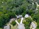 Aerial view of the property, surrounded by lush greenery and mature trees at 4307 Smithsonia Ct, Tucker, GA 30084