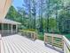 Back deck with nice wooden railing and forest view at 4307 Smithsonia Ct, Tucker, GA 30084