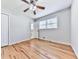 This is a bedroom with hardwood floors, neutral paint, and natural light at 4307 Smithsonia Ct, Tucker, GA 30084