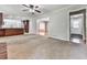 View of living room featuring open concept and access to kitchen at 4307 Smithsonia Ct, Tucker, GA 30084