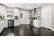 Contemporary kitchen with white cabinets, stainless steel appliances, and a stylish backsplash at 1084 Regent Sw St, Atlanta, GA 30310