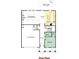 First floor plan layout with kitchen, dining, great room and 2 car garage at 1543 Dover Creek Ln, Lawrenceville, GA 30045