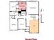 Second floor plan layout with primary bath, primary suite and bedrooms at 1543 Dover Creek Ln, Lawrenceville, GA 30045