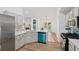 This newly updated kitchen features granite countertops, stainless steel appliances and views at 290 Magnolia Walk Ln, Atlanta, GA 30349