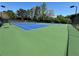 Well-maintained community tennis courts with blue playing surface surrounded by lush landscaping at 5668 Blanchard Pl, Sugar Hill, GA 30518