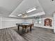 Finished basement featuring a pool table and recessed lighting at 140 N Lakeside Nw Dr, Kennesaw, GA 30144