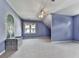 Bedroom featuring neutral carpet, a ceiling fan, and a charming alcove feature at 140 N Lakeside Nw Dr, Kennesaw, GA 30144