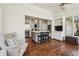 Sunroom with access to the kitchen, featuring wood-paneled ceiling and seating at 4765 Karls Gate Dr, Marietta, GA 30068