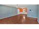 A view of the expansive living room and into the open-concept kitchen at 3393 Ridgecrest Dr, Powder Springs, GA 30127
