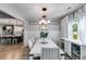 Bright dining room featuring modern chandelier, decor, and natural light at 7001 Palomino Trl, Winston, GA 30187