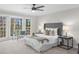 Bright main bedroom with natural light from large windows overlooking the trees at 11815 Mountain Laurel Dr, Roswell, GA 30075