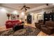 Spacious living room with hardwood floors and comfortable furnishings at 4149 Yancey Rd, Douglasville, GA 30135