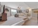 Finished basement with tiered seating, large screen TV, and an entertainment area at 4279 Two Bridge Dr, Buford, GA 30518