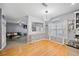 View of the living room from the kitchen shows an open concept living space at 419 Farmwood Way, Canton, GA 30115