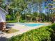 Community swimming pool surrounded by lush trees and greenery at 101 Spring Heights Se Ln # 1, Smyrna, GA 30080