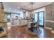 Inviting breakfast nook with hardwood floors, a chandelier, and access to the kitchen at 129 Ridgetree Ln, Marietta, GA 30068