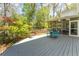 Relaxing deck area with outdoor seating, overlooking a serene wooded setting at 129 Ridgetree Ln, Marietta, GA 30068