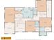 Detailed floor plan showcasing bedrooms, bathrooms, hall, walk-in closet, and attic spaces at 129 Ridgetree Ln, Marietta, GA 30068