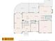 Detailed floor plan showing the layout of the house with kitchen, living room, and bedrooms at 129 Ridgetree Ln, Marietta, GA 30068