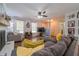 Bright living room featuring hardwood floors, natural light, and comfortable seating at 284 Zion Wood Rd, Loganville, GA 30052