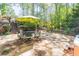 Backyard patio with stone pavers and patio furniture at 860 Cramac Dr, Lawrenceville, GA 30046