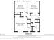 Floor plan of the second level featuring bedrooms, bath, and closet space at 2343 Kings Point Dr, Dunwoody, GA 30338