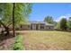 Large backyard with mature trees and an open lawn, fenced in for added security at 4960 Shannon Sw Way, Mableton, GA 30126