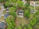 Overhead shot highlights the large backyard of the home, with mature trees surrounding it at 2972 Nw Stilesboro Nw Rd, Kennesaw, GA 30152